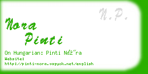 nora pinti business card